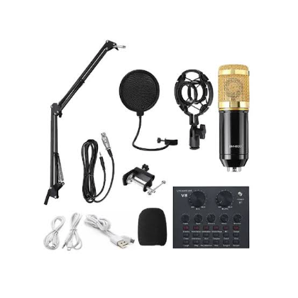 BM-800 Microphone + V8 Sound Card | Full Box
